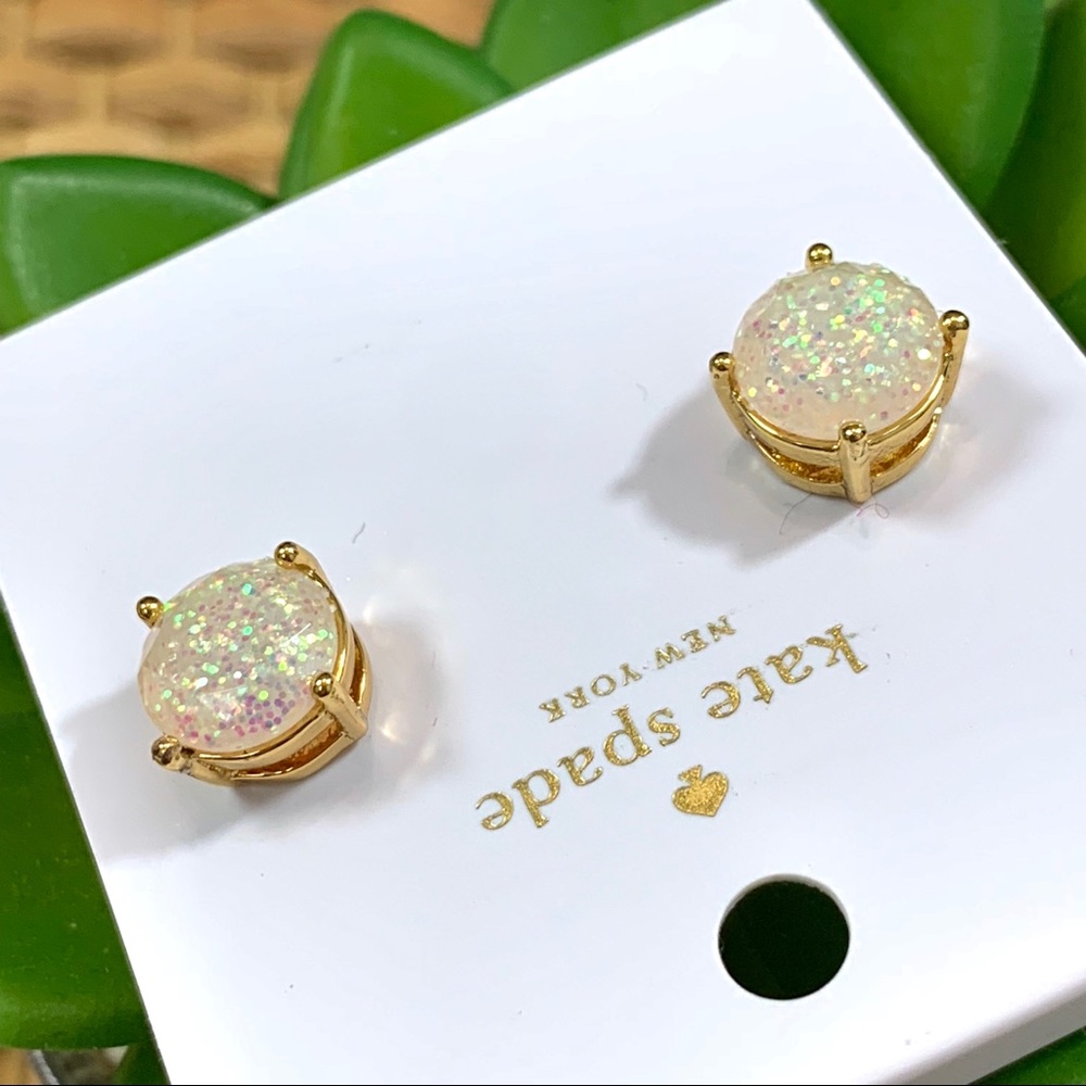 Kate Spade Glitter Opal Gumdrop Earrings - Picture 3 of 8